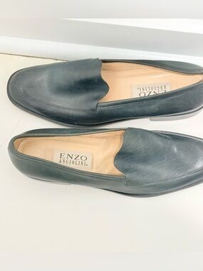 NWOT Enzo Angiolini Men's Teal Green Leather Slip-On Loafers